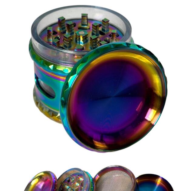 63mm Çok Renkli 4 Katmanlı Premium Grinder Manuel Kahve Baharat Öğütücü Parçalayıcı
