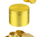 40mm Gold Mini Grinder 4 Katmanlı Çinko Alaşım Manuel Kahve Baharat Öğütücü Parçalayıcı