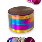 63mm Çok Renkli Grinder Premium 4 Katmanlı Çinko Alaşım Manuel Kahve Baharat Öğütücü Parçalayıcı
