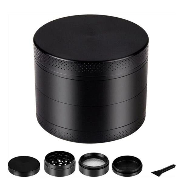 40mm Siyah Mini Grinder 4 Katmanlı Çinko Alaşım Manuel Kahve Baharat Öğütücü Parçalayıcı