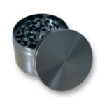 63mm Metalik Gri Grinder Premium 4 Katmanlı Çinko Alaşım Manuel Kahve Baharat Öğütücü Parçalayıcı