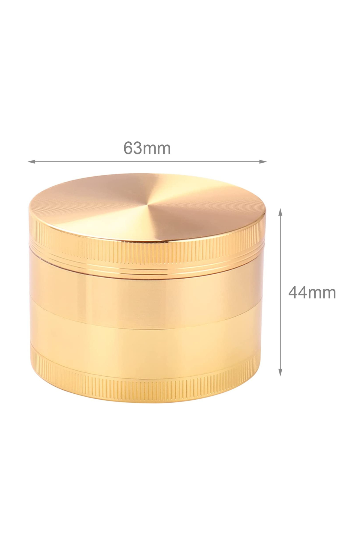 63mm Gold Grinder Premium 4 Katmanlı Çinko Alaşım Manuel Kahve Baharat Öğütücü Parçalayıcı - Görsel 2