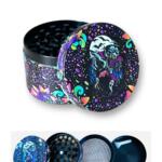63mm Desenli Grinder Premium 4 Katmanlı Çinko Alaşım Manuel Kahve Baharat Öğütücü Parçalayıcı