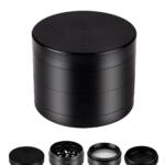 50mm Siyah Grinder Premium 4 Katmanlı Çinko Alaşım Manuel Kahve Baharat Öğütücü Parçalayıcı