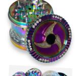 63mm Çok Renkli Parıltılı 4 Katmanlı Premium Grinder Manuel Kahve Baharat Öğütücü Parçalayıcı
