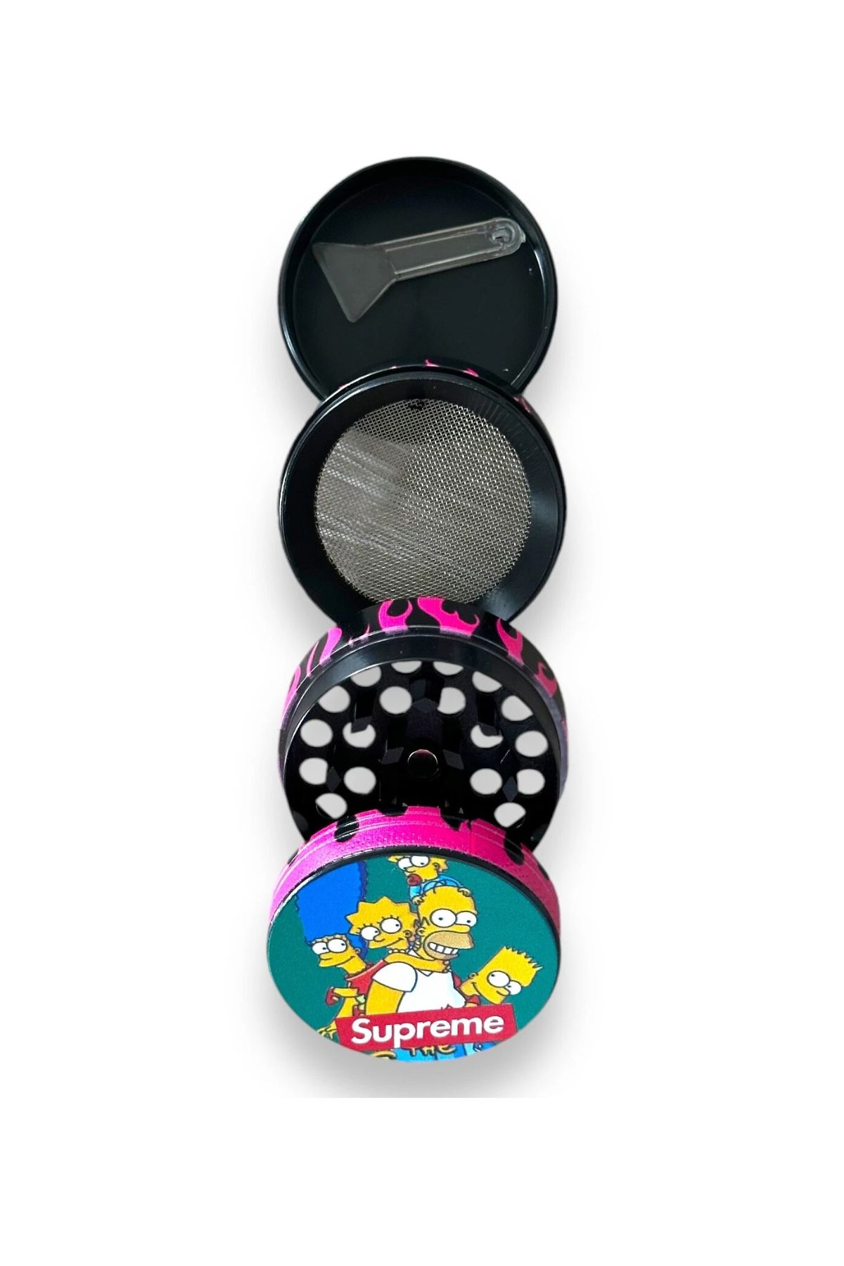 40mm Simpon Premium Mini Grinder 4 Katmanlı Çinko Alaşım Manuel Kahve Baharat Öğütücü Parçalayıcı - Görsel 6