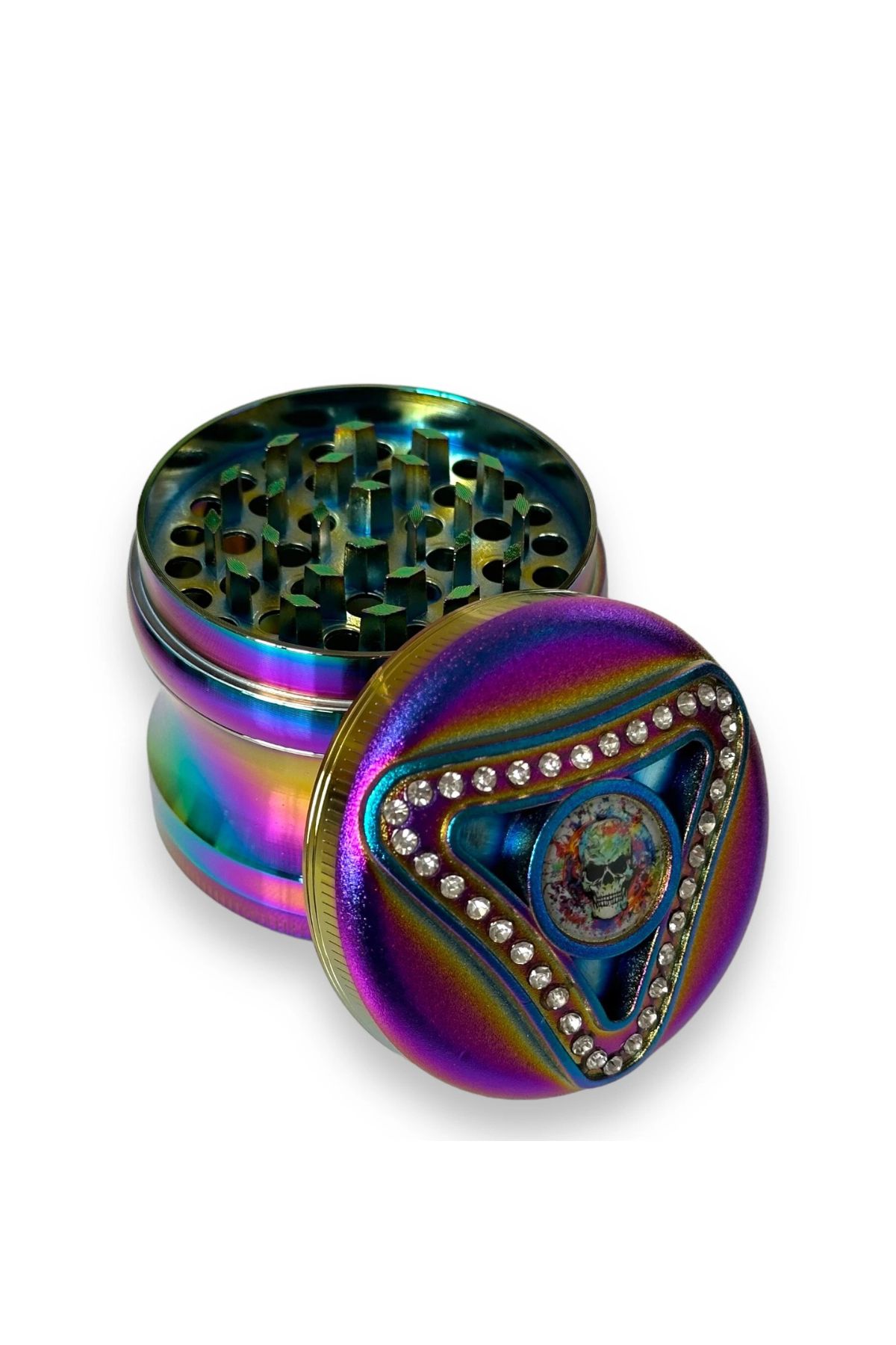 63mm Çok RenkliUzaylı/Kurukafa (karışık) 5 Katmanlı Premium Grinder Manuel Kahve Baharat Öğütücü Parçalayıcı 4 Katmanlı - Görsel 3