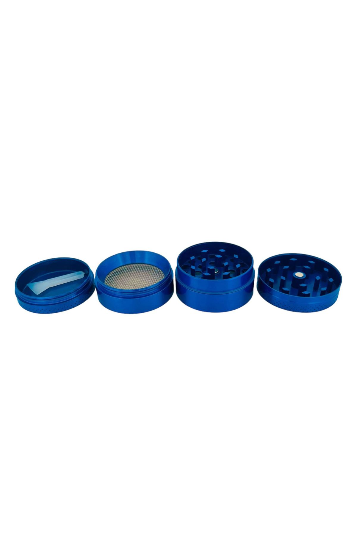 40mm Mavi Mini Grinder 4 Katmanlı Çinko Alaşım Manuel Kahve Baharat Öğütücü Parçalayıcı - Görsel 2