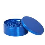 100mm Mavi XL Grinder Premium 4 Katmanlı Geniş Hazne Manuel Kahve Baharat Öğütücü Parçalayıcı Büyük Boy