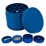40mm Mavi Mini Grinder 4 Katmanlı Çinko Alaşım Manuel Kahve Baharat Öğütücü Parçalayıcı