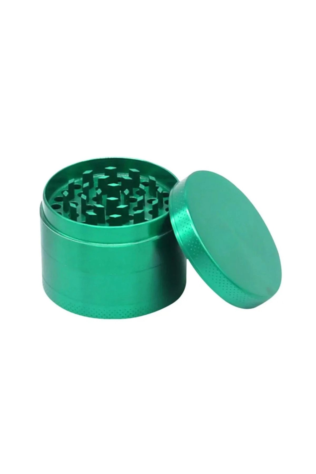 63mm Yeşil Grinder Premium 4 Katmanlı Çinko Alaşım Manuel Kahve Baharat Öğütücü Parçalayıcı - Görsel 2