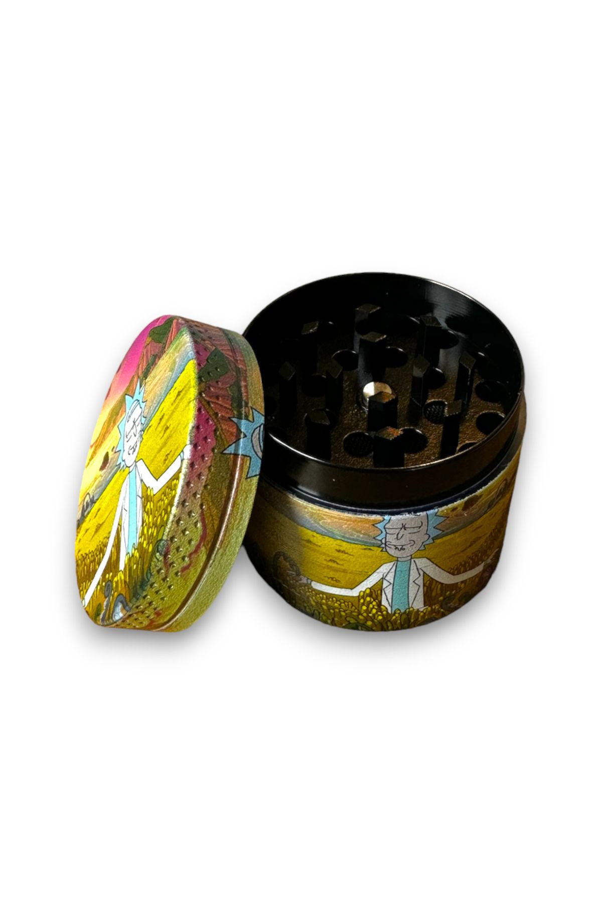 40mm Rick Premium Mini Grinder 4 Katmanlı Çinko Alaşım Manuel Kahve Baharat Öğütücü Parçalayıcı - Görsel 4