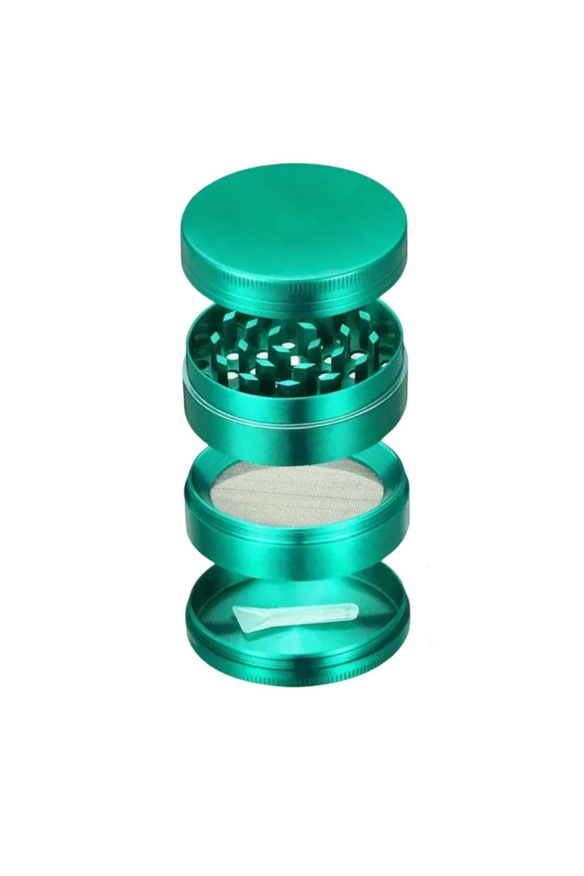 63mm Yeşil Grinder Premium 4 Katmanlı Çinko Alaşım Manuel Kahve Baharat Öğütücü Parçalayıcı - Görsel 4