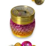 63mm Zarlı Kapak Pembe Altın Premium 4  Katmanlı  Grinder Manuel Kahve Baharat Öğütücü Parçalayıcı