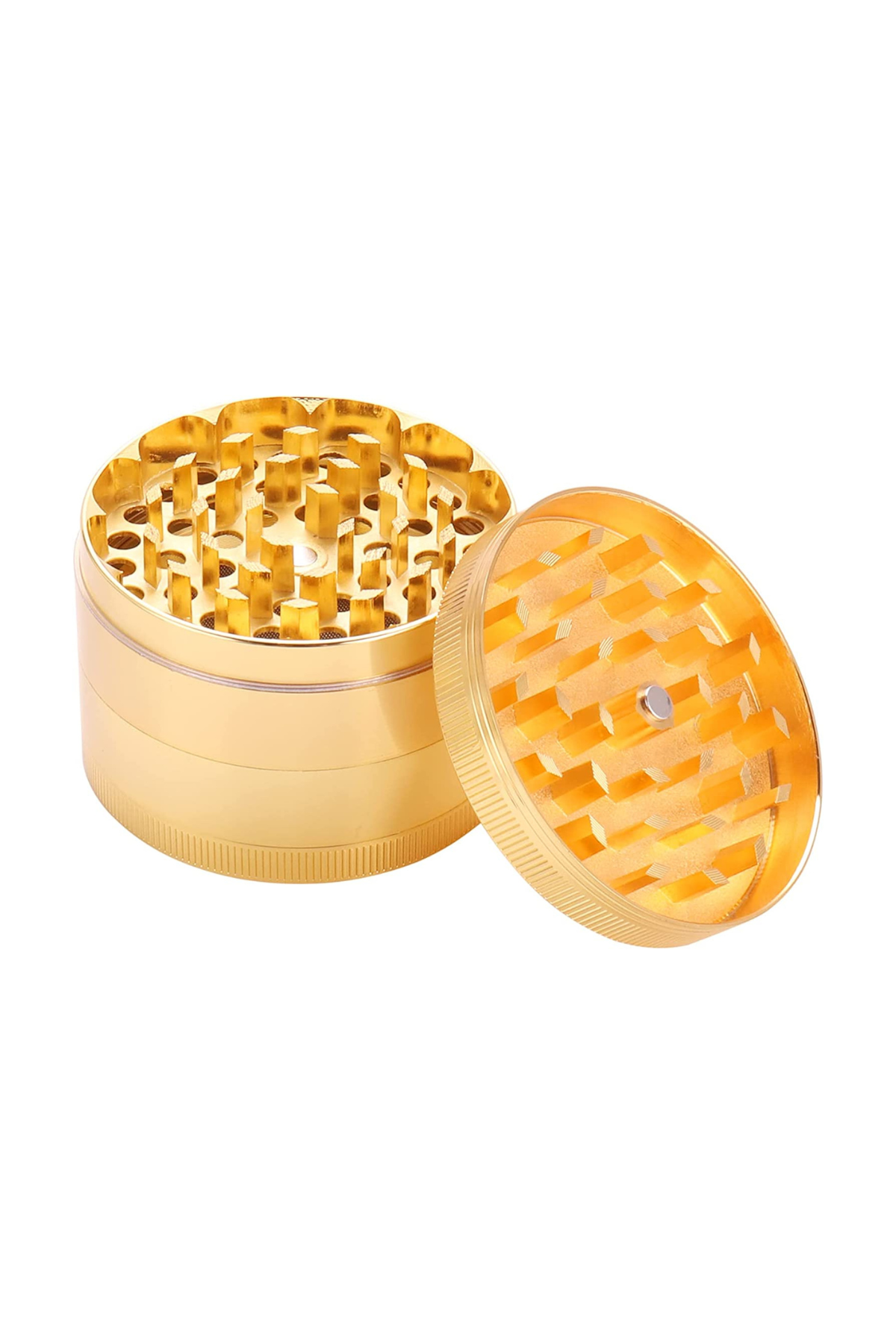 63mm Gold Grinder Premium 4 Katmanlı Çinko Alaşım Manuel Kahve Baharat Öğütücü Parçalayıcı - Görsel 3