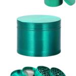 63mm Yeşil Grinder Premium 4 Katmanlı Çinko Alaşım Manuel Kahve Baharat Öğütücü Parçalayıcı