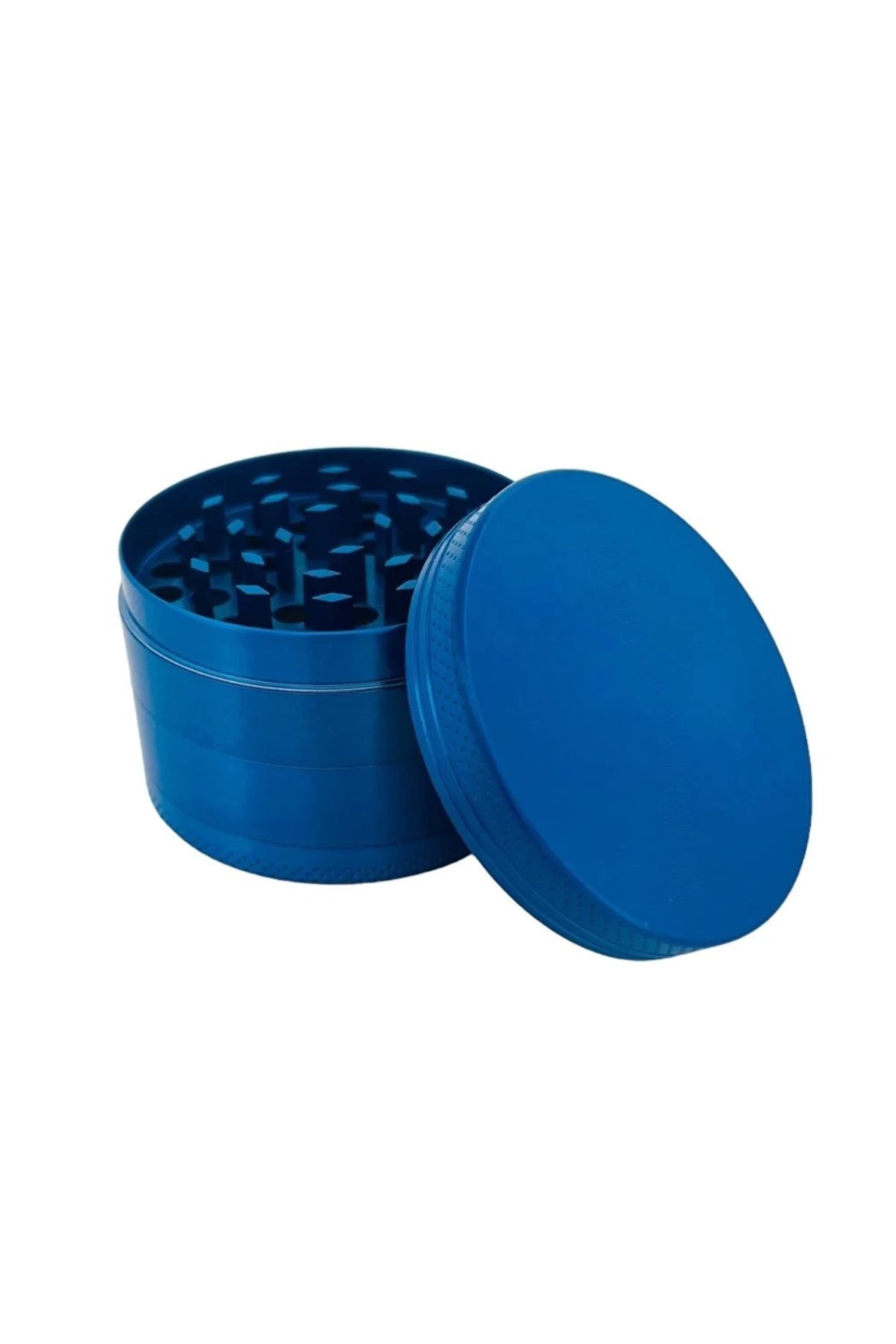 63mm Mavi Grinder Premium 4 Katmanlı Çinko Alaşım Manuel Kahve Baharat Öğütücü Parçalayıcı - Görsel 2