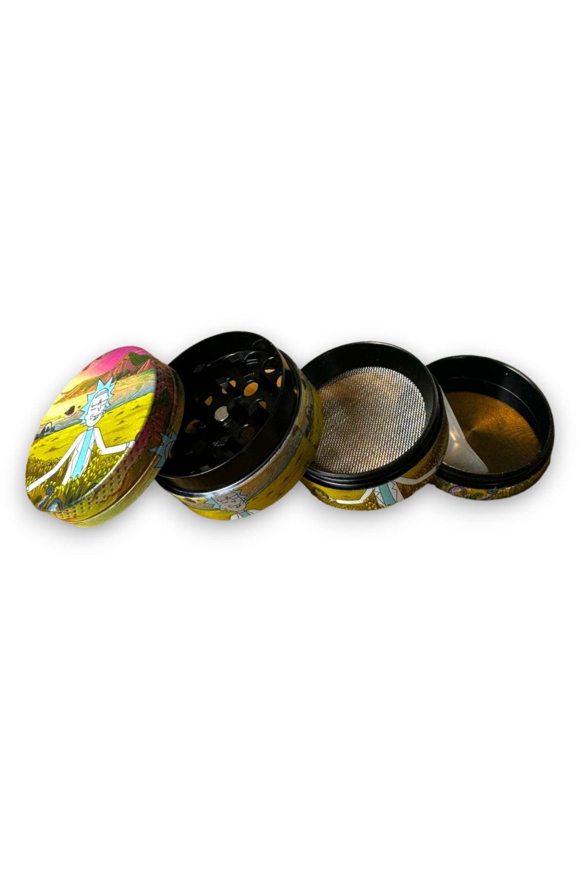 40mm Rick Premium Mini Grinder 4 Katmanlı Çinko Alaşım Manuel Kahve Baharat Öğütücü Parçalayıcı - Görsel 3