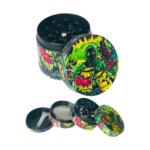 40mm Toxic Tasarım Grinder Premium 4 Katmanlı Geniş Hazne Manuel Kahve Baharat Öğütücü Parçalayıcı