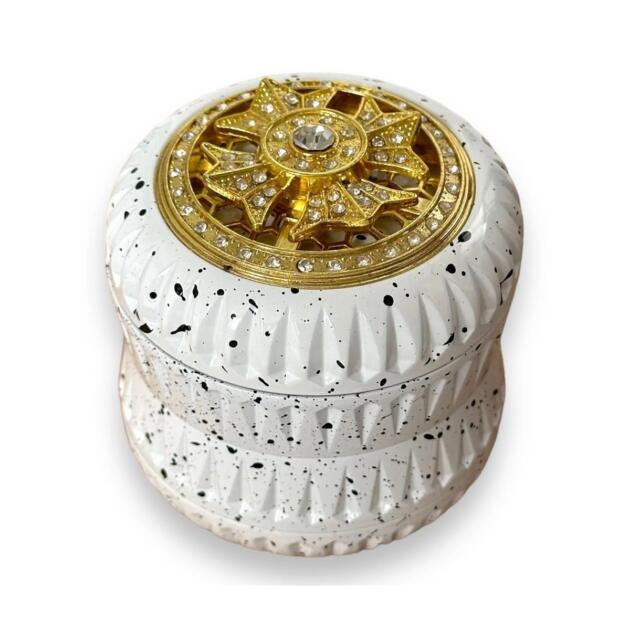 63mm Dönen Fidget Mıknatısklı Grinder Pürüzsüz Materyal Beyaz Kahve Baharat Öğütücü Parçalayıcı Manuel 4  Katmanlı