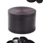63mm Siyah Grinder Premium 4 Katmanlı Çinko Alaşım Manuel Kahve Baharat Öğütücü Parçalayıcı