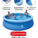 183 x 51 cm Şişme Bahçe Havuzu – Üst Halkalı Kolay Kurulumlu Lamtech Dyanıklı Aile Havuzu Tamir Kiti dahil
